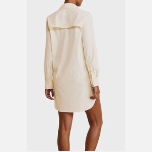 Vineyard Vines Harbor Stripe Seersucker Cover-Up Shirtdress – Yellow, Size 4